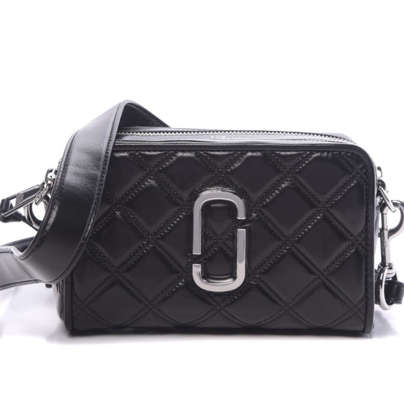 Marc Jacobs Handbags - Marc Jacobs Quilted Softshot 21 Black Lambskin NWT